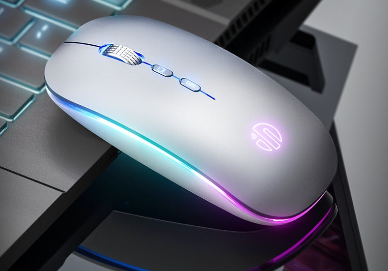 Silent Wireless Office Mouse – Rechargeable Ergonomic Mouse for Work