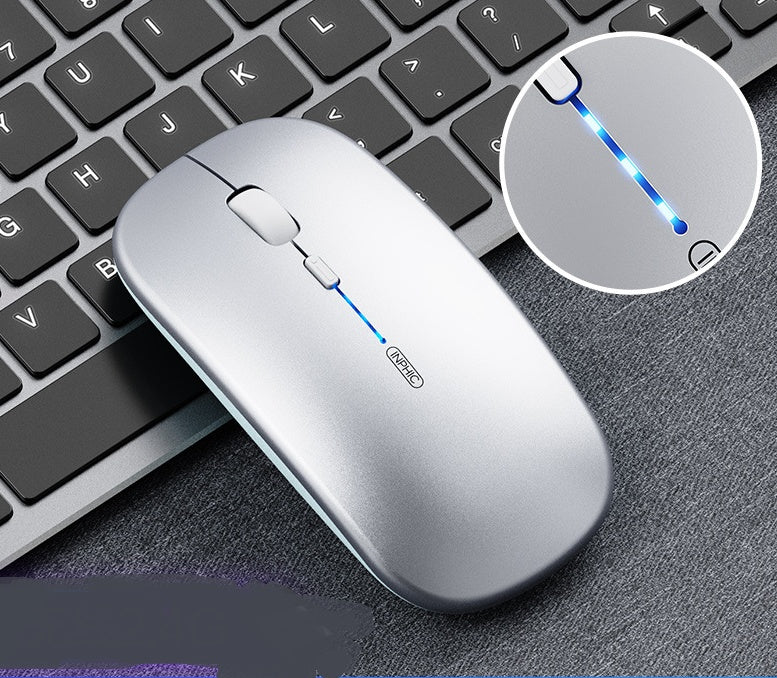 Silent Wireless Office Mouse – Rechargeable Ergonomic Mouse for Work