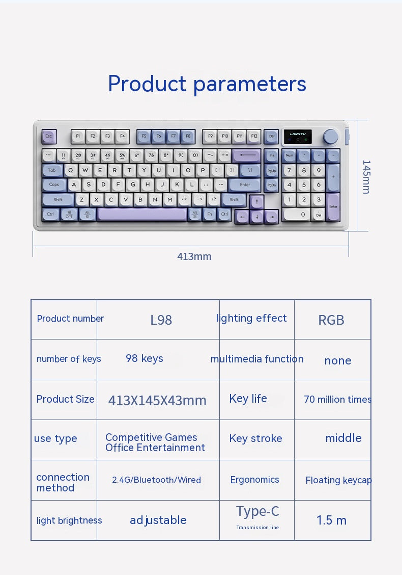 Silent Wireless Bluetooth Keyboard – Low-Noise Keyboard for Gaming & Office