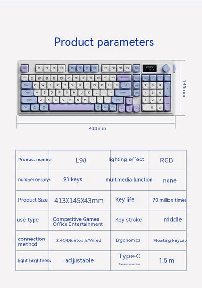 Silent Wireless Bluetooth Keyboard – Low-Noise Keyboard for Gaming & Office
