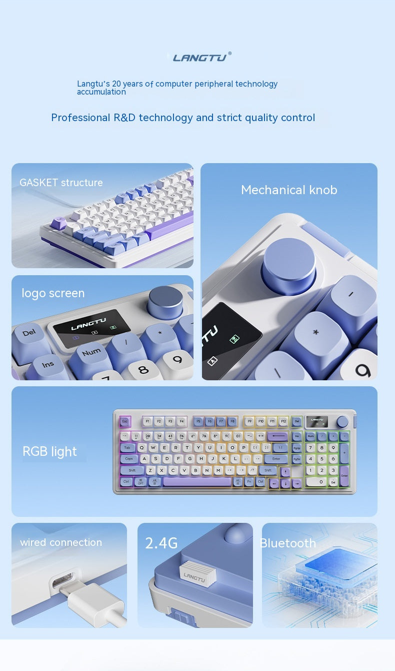 Silent Wireless Bluetooth Keyboard – Low-Noise Keyboard for Gaming & Office