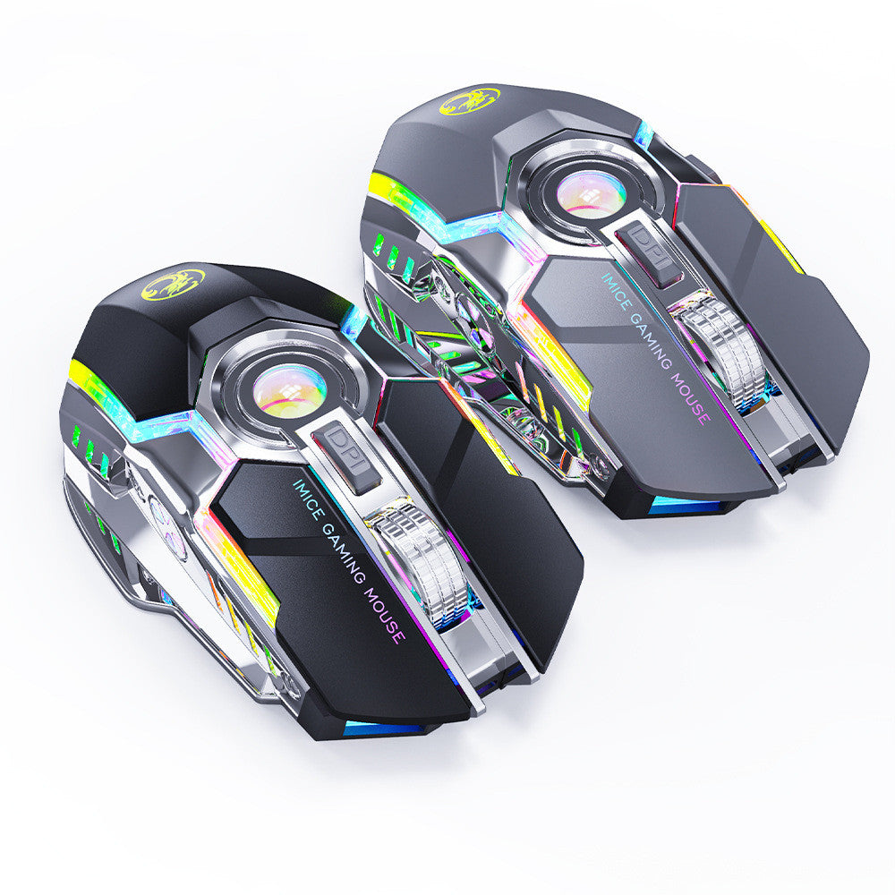 7-Button RGB Wireless Gaming Mouse – Silent Rechargeable 2.4G Mouse for Streamers & Gamers