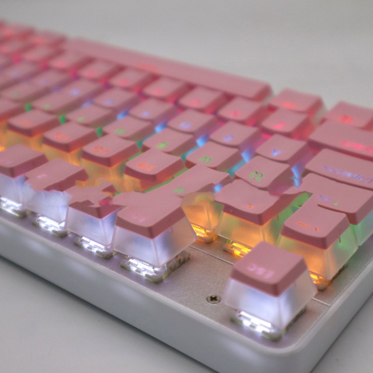 Double Layer Transparent Transparent Closed Character Color Mechanical Keycap