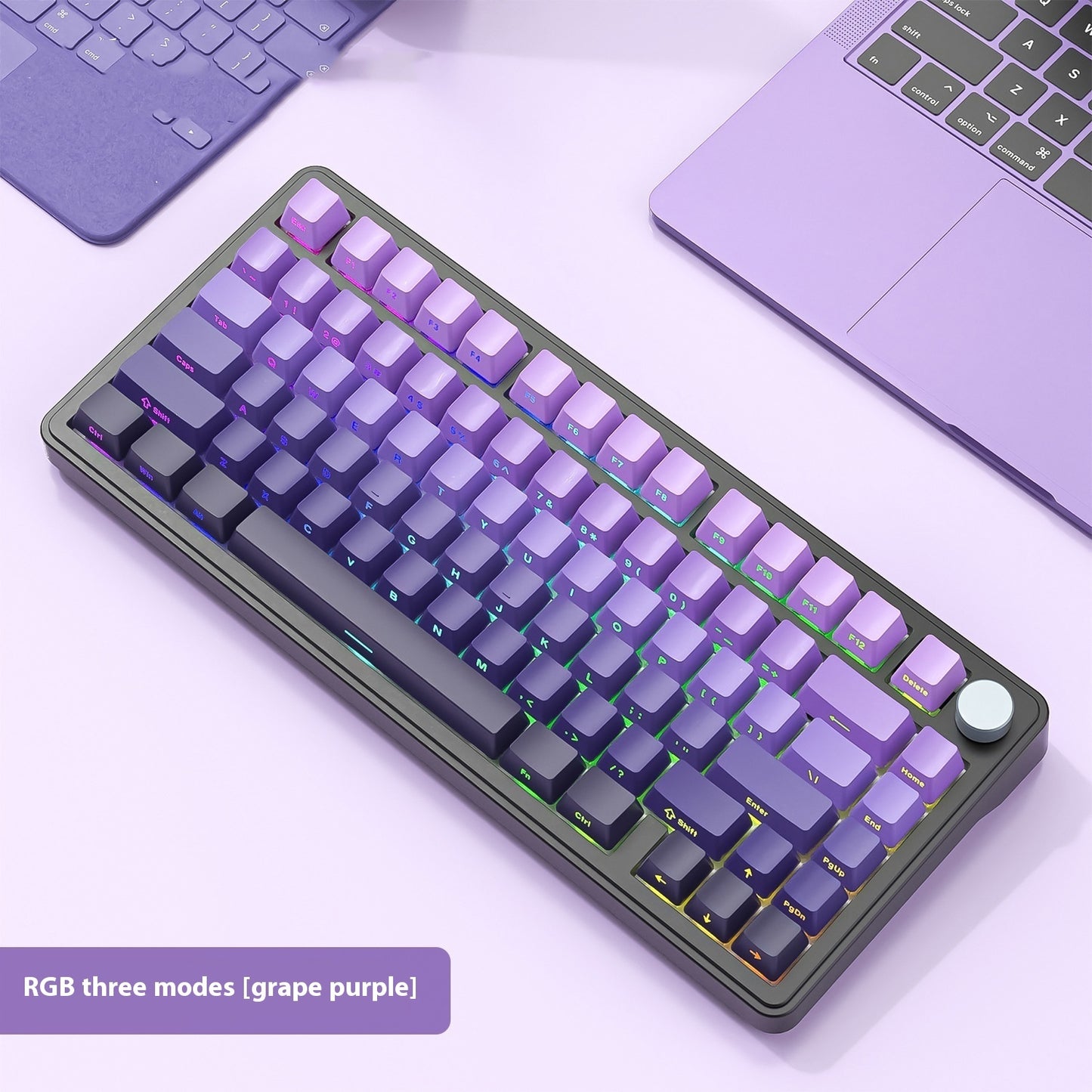 RGB Three-mode Wireless Bluetooth Attack Shark X85 Mechanical Keyboard