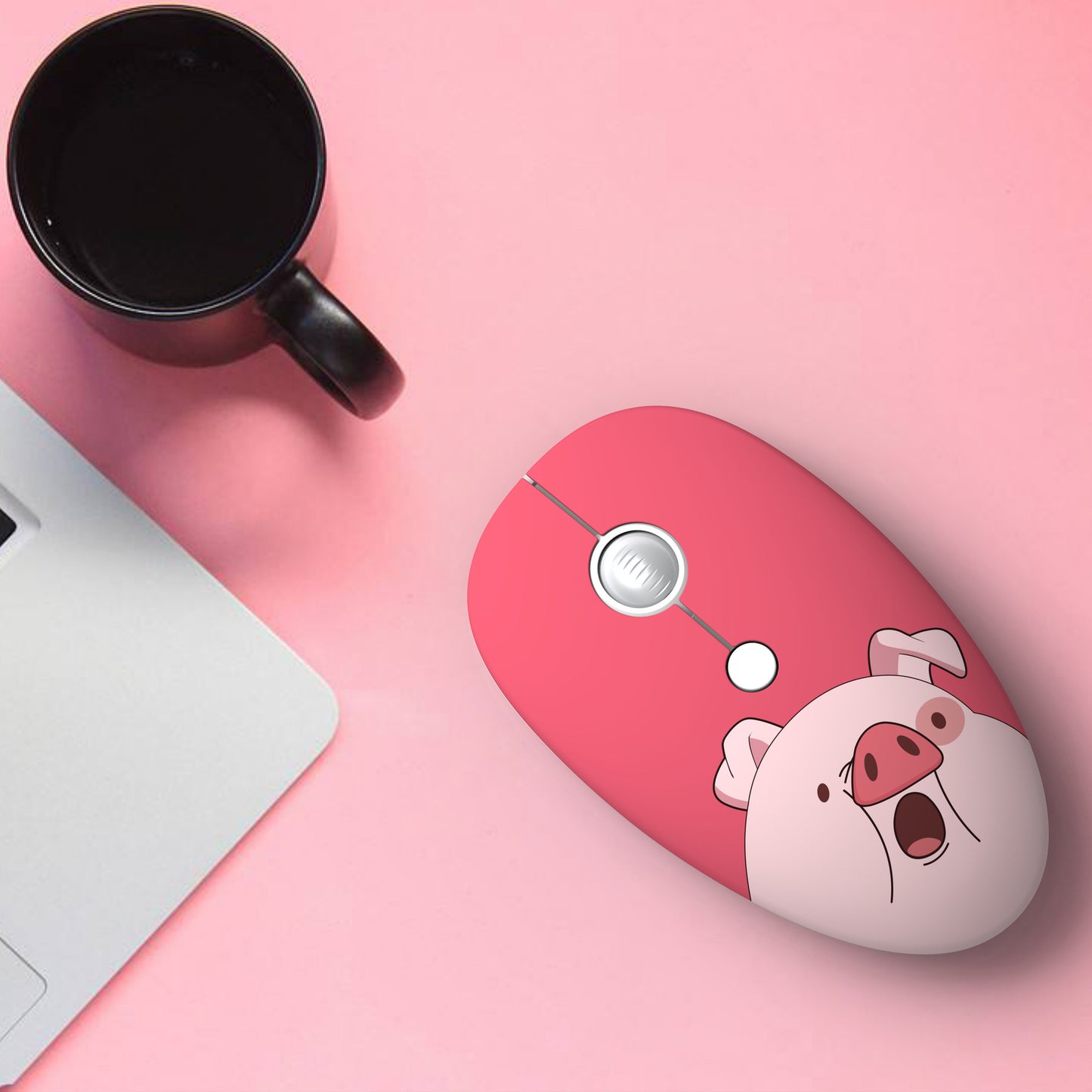 Cute Cartoon Animal Wireless Mini Mouse – Portable Mouse for Kids & Students